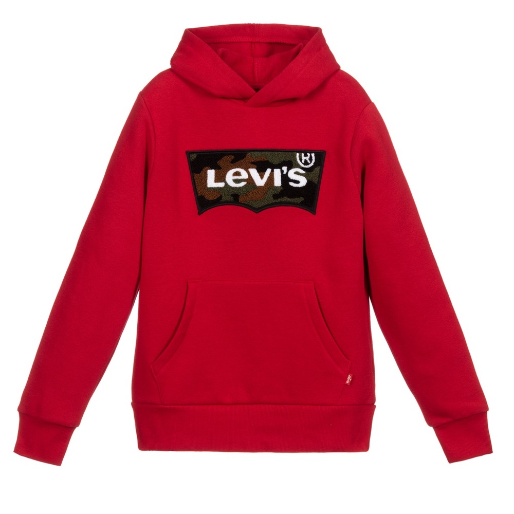 NWT Levi’s Boy’s size 8-10, camo and red hoodie